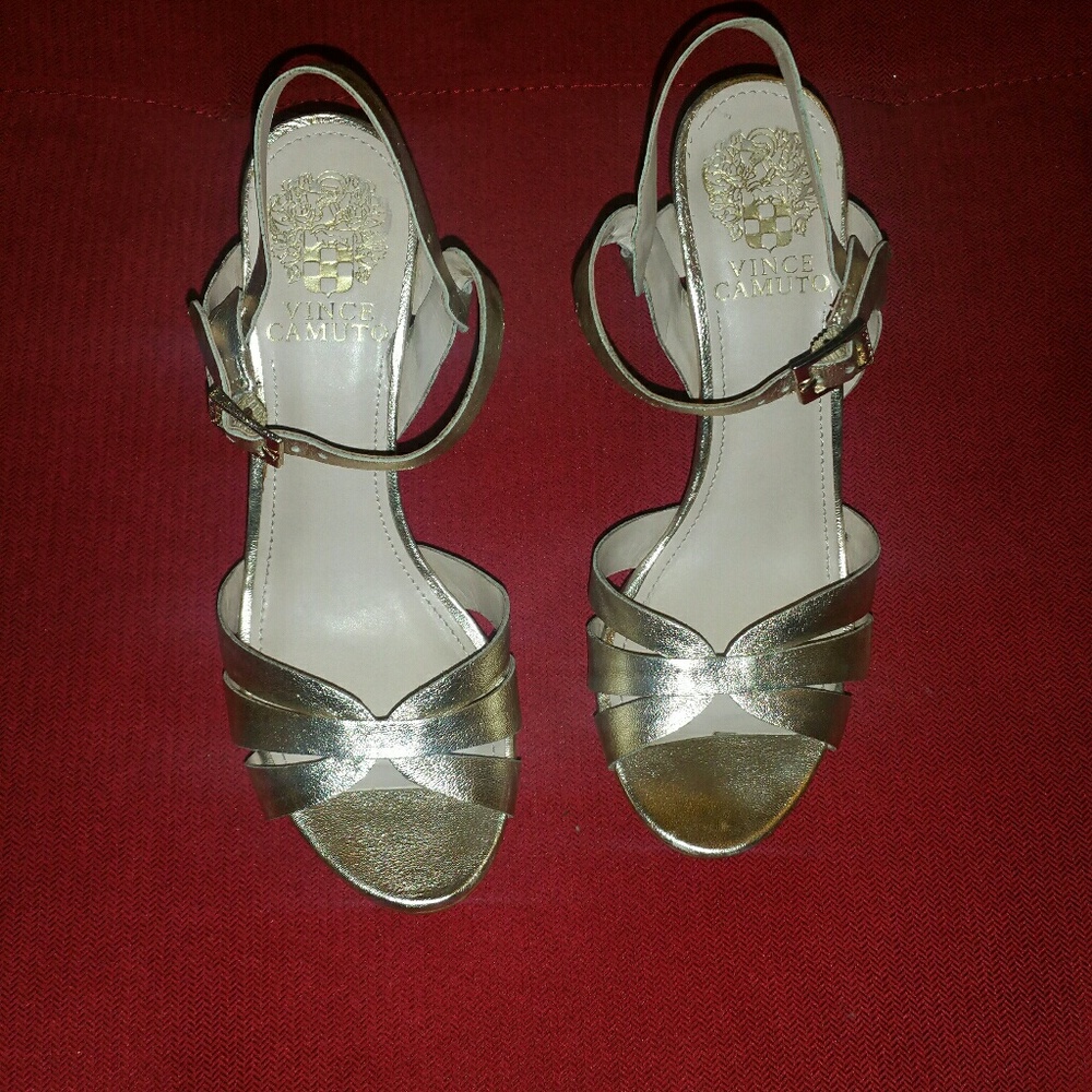 Vince Camuto Leather Platform Heels